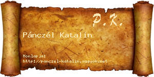 Pánczél Katalin névjegykártya
